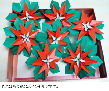 折り紙のポインセチア